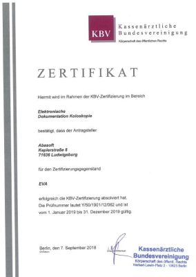 Electronic documentation colonoscopy