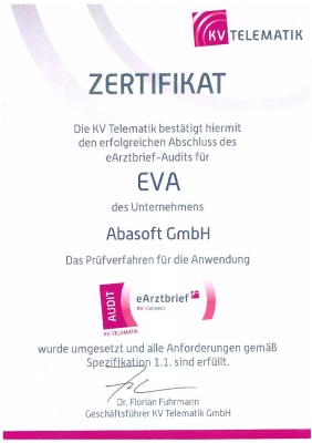 Certification eArztbrief